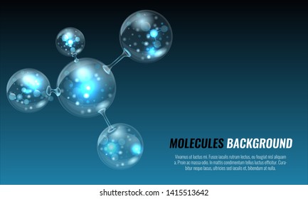 Abstract molecules structure design for your background. Vector illustration