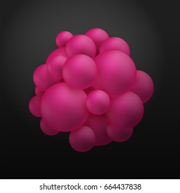 Abstract molecules structure with particles. Atoms. Graphic concept for your design
