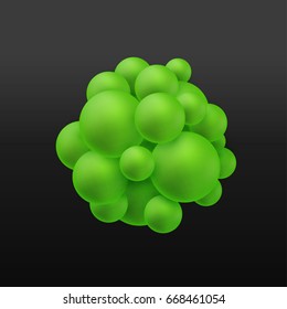 Abstract molecules structure with particles. Atoms. Graphic concept for your design
