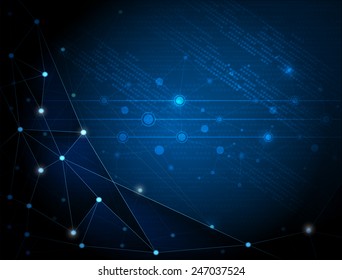 Abstract Molecules technology background.Vector design