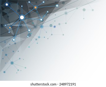 Abstract Molecules technology background.Vector design