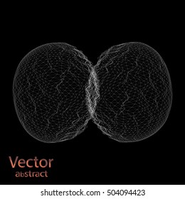 Abstract molecule,vector 3D illustration.Good for background,banner