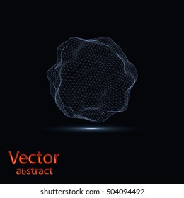 Abstract molecule,vector 3D illustration.Good for background,banner