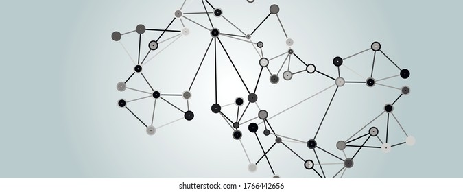Abstrakte Moleküle verbinden Hintergrund. Digitaler Hintergrund. Modernes abstraktes Konzept. Netzwerkverbindungsstruktur. Biotechnologie, Vektorhintergrund. Informationstechnologie