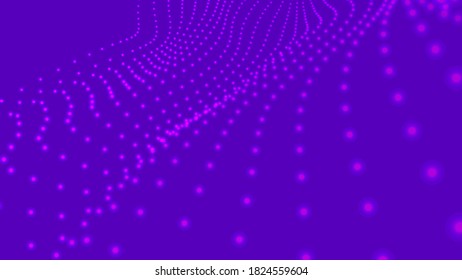 Abstract Molecural background. Particles wave. Science background. Space abstract. Futuristic point wave. 3D abstract digital wave particles. Landscape background . 3d rendering.