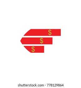 abstract money chart bar symbol vector  