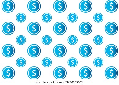 Abstract Money Coin Pattern Background