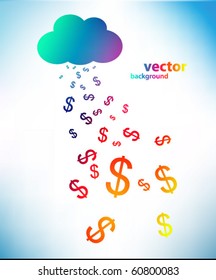 Abstract money rain