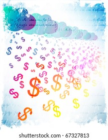 Abstract money rain