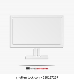 Abstract monitor web icon for your design