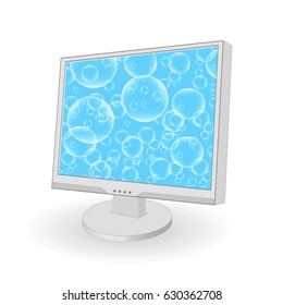 Abstract monitors. 3D monitors. Vector drawing