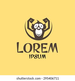 abstrato zoológico conceito de design de macaco, vetor de serviço vet modelo de design de logotipo