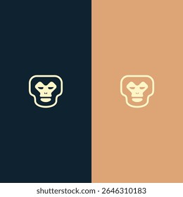 abstract monkey head logo icon
