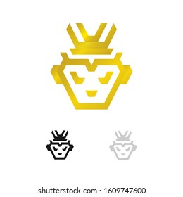 abstract monkey king illustration vector