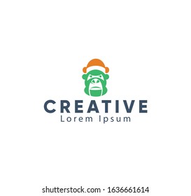 Abstract monkey logo icon, Vector illustration.