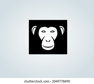 Abstract monkey in silhouette for illustration