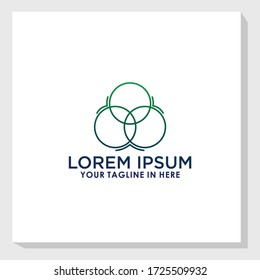 vector de diseño de plantilla de logotipo de icono de línea mono abstracta