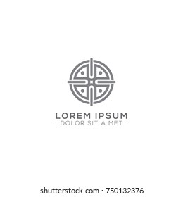 Abstract Mono line logo design vector template
