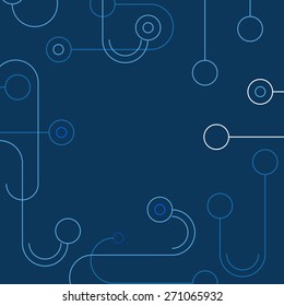 Abstract mono line techno background design. Vector illustration