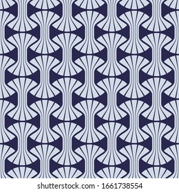 Abstract monochromatic design seamless patterns. A seamless vector background. blue ornament. Graphic modern pattern. Simple graphic design.