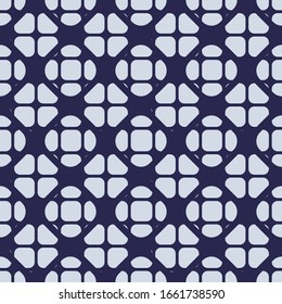 abstract monochromatic design seamless patterns. A seamless vector background. blue ornament. Graphic modern pattern. Simple graphic design.
