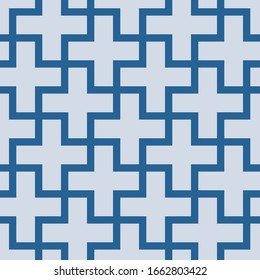 Abstraktes monochromatisches Design nahtlose Muster. Ein nahtloser Hintergrund der Vektorillustration. blauer Ornament. Grafisches modernes Muster. Einfaches Grafikdesign.