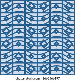 abstract monochromatic design seamless patterns. A seamless vector background. blue ornament. Graphic modern pattern. Simple graphic design.