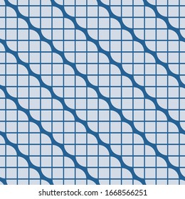 abstract monochromatic design seamless patterns. A seamless vector background. blue ornament. Graphic modern pattern. Simple graphic design.