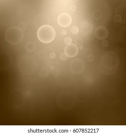 Abstract monochromatic light bokeh background vector illustration. Bacteria under the microscope