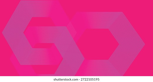 Resumo Monocromático Neon Fúcsia Intercalação Hexágono Grid Background
