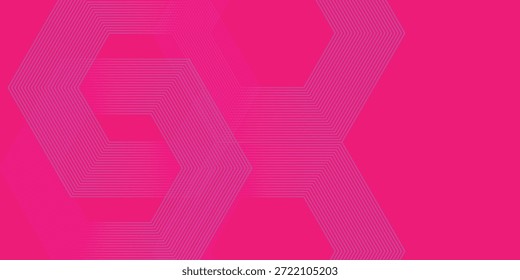 Resumo Monocromático Neon Fúcsia Intercalação Hexágono Grid Background