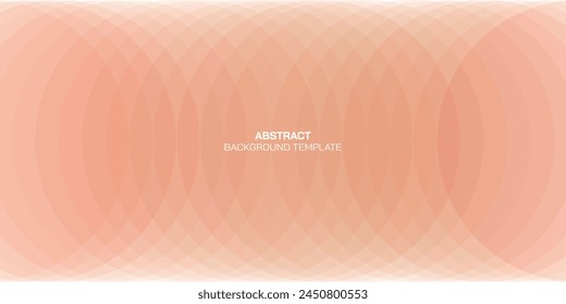 Abstract monochromatic of peach tones, pink and beige circle shapes overlap transparency background vector illustration.