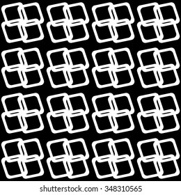 Abstract, monochromatic seamlessly repeatable pattern / background. Vector art.