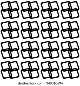 Abstract, monochromatic seamlessly repeatable pattern / background. Vector art.