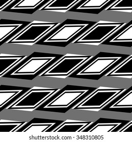 Abstract, monochromatic seamlessly repeatable pattern / background. Vector art.