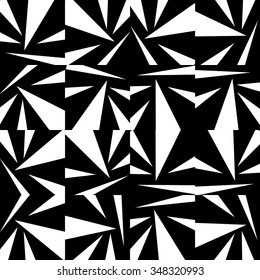Abstract, monochromatic seamlessly repeatable pattern / background. Vector art.