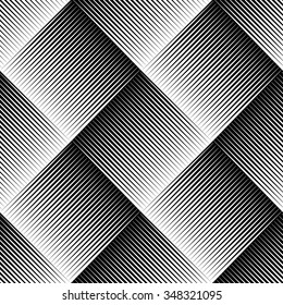 Abstract, monochromatic seamlessly repeatable pattern / background. Vector art.