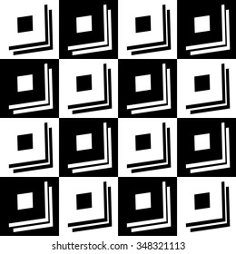 Abstract, monochromatic seamlessly repeatable pattern / background. Vector art.