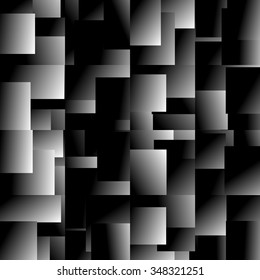 Abstract, monochromatic seamlessly repeatable pattern / background. Vector art.