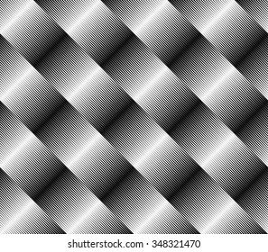 Abstract, monochromatic seamlessly repeatable pattern / background. Vector art.