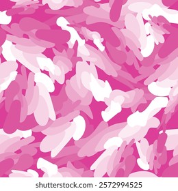 Abstract Monochromatic Shocking Pink and Pale Rose and Fuchsia and Pastel Carnation Pink creating a seamless pattern print background