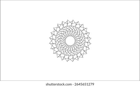 Abstract Monochrome Art with Spiral Motif