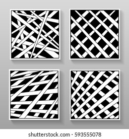 Abstract monochrome backdrop. Modern decorated background. Black and white clean pattern.