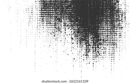 Abstract monochrome background with dark splatters and distressed lines on a white surface.