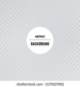 Abstract monochrome background with dots, halftone effect and circle in center. Vector illustration.
