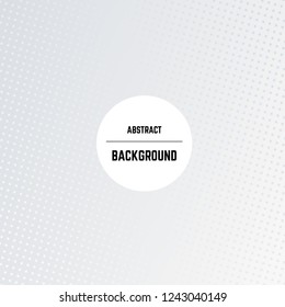 Abstract monochrome background with dots, halftone effect and circle in center. Vector illustration.
