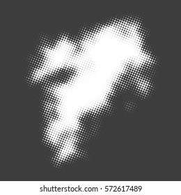 Abstract monochrome background with halftone effect