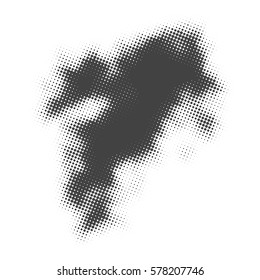 Abstract monochrome background with halftone effect