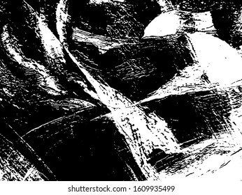 Abstract monochrome background of ink spots. Grunge texture black and white