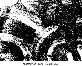 Abstract monochrome background of ink spots. Grunge texture black and white